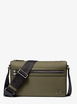 Bolsa messenger em couro saffiano Edison média | Michael Kors [PT]