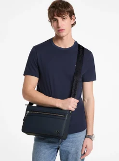 Bolsa messenger em couro saffiano Edison média | Michael Kors [PT]