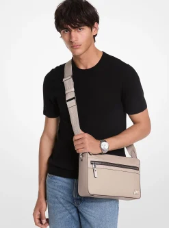Bolsa messenger em couro saffiano Edison média | Michael Kors [PT]