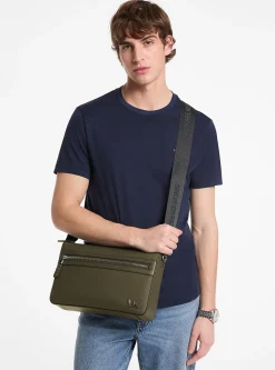 Bolsa messenger em couro saffiano Edison média | Michael Kors [PT]