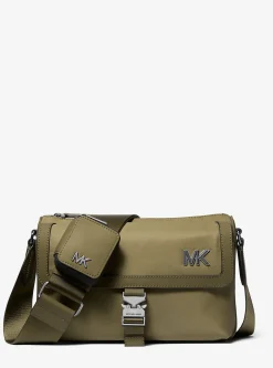 Bolsa messenger em nylon com pochete com fecho de correr Eli | Michael Kors [PT]