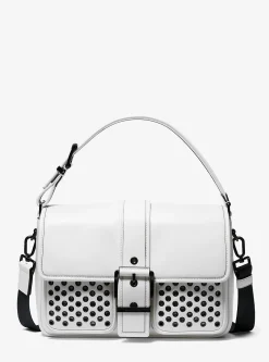 Bolsa messenger em pele com ilhós Colby média | Michael Kors [PT]