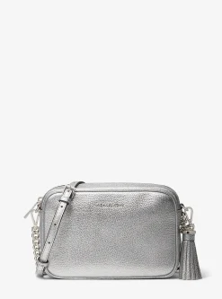 Bolsa para câmara em pele granulada sintética metalizada Jet Set média | Michael Kors [PT]