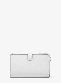 Bolsa para smartphone de pele metalizada Adele | Michael Kors [PT]