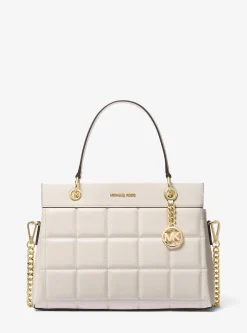 Bolsa satchel em pele acolchoada Susan média | Michael Kors [PT]