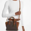 Bolsa satchel em pele com logótipo Avril pequena | Michael Kors [PT]