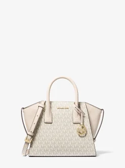 Bolsa satchel em pele com logótipo Avril pequena | Michael Kors [PT]