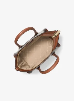Bolsa satchel em pele com logótipo Avril pequena | Michael Kors [PT]
