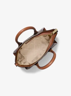 Bolsa satchel em pele com logótipo Avril pequena | Michael Kors [PT]
