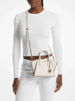 Bolsa satchel em pele e camurça Avril extrapequena | Michael Kors [PT]