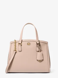 Bolsa satchel em pele granulada Chantal média | Michael Kors [PT]
