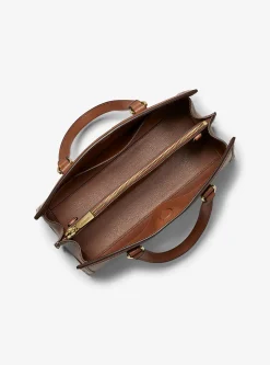 Bolsa satchel em pele granulada Chantal média | Michael Kors [PT]
