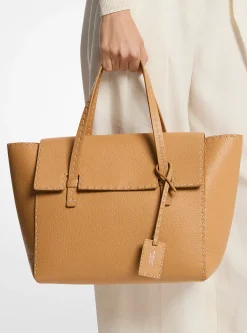 Bolsa satchel em pele granulada costurada à mão Sophia | Michael Kors [PT]