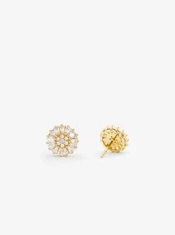 Brincos de tachas incrustados em prata lei banhados a metais preciosos | Michael Kors [PT]