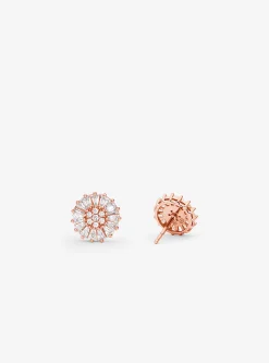 Brincos de tachas incrustados em prata lei banhados a metais preciosos | Michael Kors [PT]