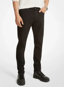 Calças de ganga em algodão elástico de corte justo | Michael Kors [PT]