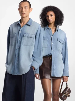 Camisa de cambraia de corte grande | Michael Kors [PT]