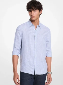 Camisa de linho às riscas | Michael Kors [PT]