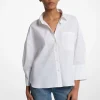 Camisa de popelina de algodão com elasticidade | Michael Kors [PT]