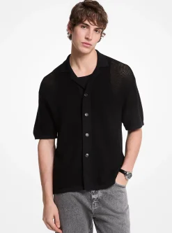 Camisa em algodão em malha aberta | Michael Kors [PT]