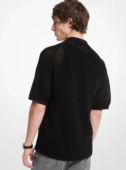 Camisa em algodão em malha aberta | Michael Kors [PT]