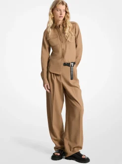 Camisa funcional em mistura de lã | Michael Kors [PT]