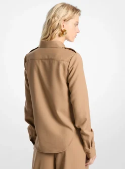 Camisa funcional em mistura de lã | Michael Kors [PT]