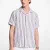 Camisa às riscas em mistura de linho e algodão | Michael Kors [PT]