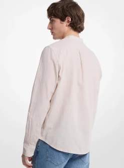 Camisa às riscas em mistura de linho e algodão | Michael Kors [PT]