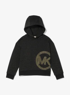 Camisola com capuz em malha metalizada com logótipo com tachas | Michael Kors [PT]