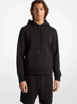 Camisola com capuz em mistura de algodão com logótipo em relevo | Michael Kors [PT]