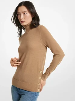 Camisola de gola alta em lã merino | Michael Kors [PT]