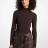 Camisola de gola alta em malha canelada | Michael Kors [PT]