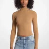 Camisola de gola alta em malha canelada | Michael Kors [PT]