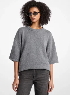 Camisola de manga curta em mistura de lã e caxemira | Michael Kors [PT]