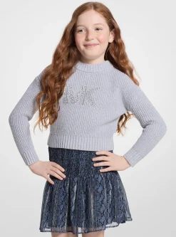 Camisola em mistura de algodão com logótipo adornado | Michael Kors [PT]