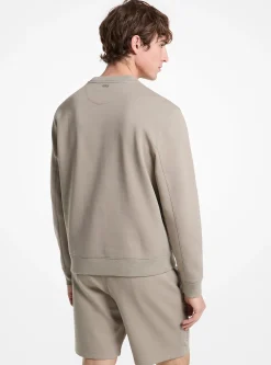 Camisola em mistura de algodão com logótipo em relevo | Michael Kors [PT]