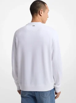 Camisola em mistura de algodão com logótipo em relevo | Michael Kors [PT]