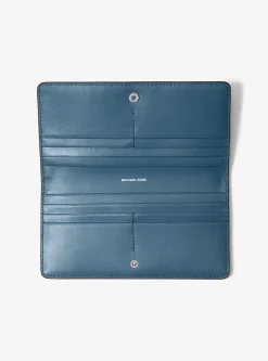 Carteira com mola de pressão à frente em pele granulada Bryant grande | Michael Kors [PT]