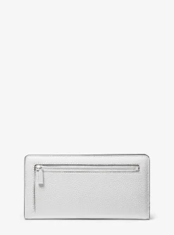 Carteira com mola de pressão à frente em pele granulada Bryant grande | Michael Kors [PT]
