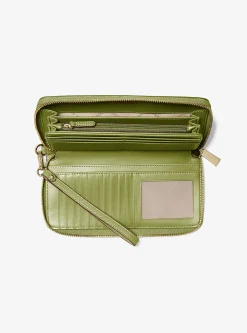 Carteira continental em pele granulada grande Jet Set Travel | Michael Kors [PT]