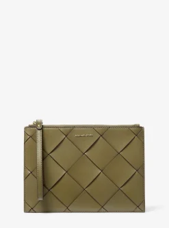 Carteira de mão em pele tecida Jet Set Travel extragrande | Michael Kors [PT]