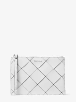 Carteira de mão em pele tecida Jet Set Travel extragrande | Michael Kors [PT]