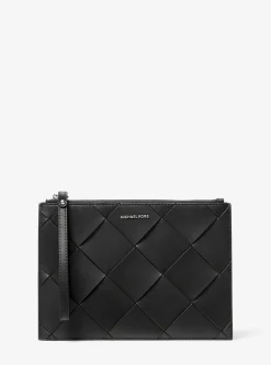 Carteira de mão em pele tecida Jet Set Travel extragrande | Michael Kors [PT]