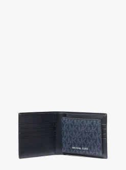 Carteira dobrável com aba adicional e logótipo Harrison | Michael Kors [PT]