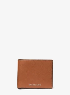 Carteira dobrável em couro saffiano com aba removível Varick | Michael Kors [PT]