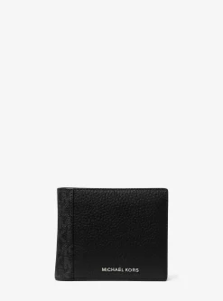 Carteira dobrável em pele com logótipo exclusivo com porta-moedas Hudson | Michael Kors [PT]