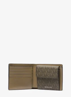 Carteira dobrável em pele com logótipo exclusivo com porta-moedas Hudson | Michael Kors [PT]