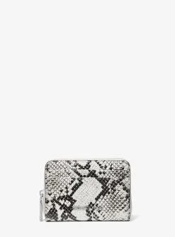 Carteira em pele com motivo de cobra em relevo Jet Set pequena | Michael Kors [PT]