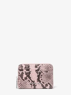 Carteira em pele com motivo de cobra em relevo Jet Set pequena | Michael Kors [PT]